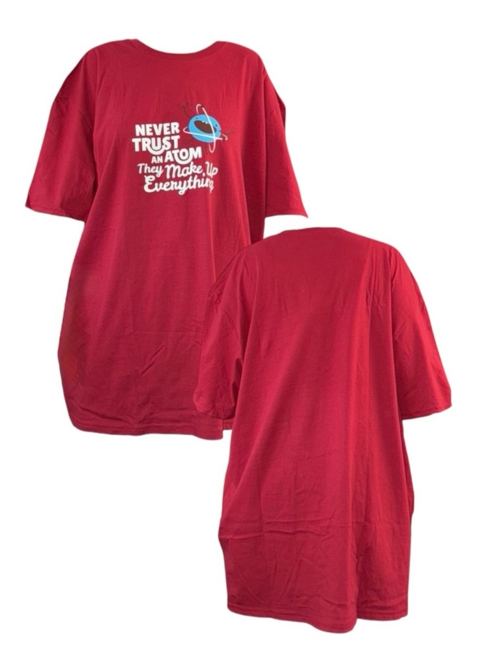 NWOT Unisex Red Science Humor T-Shirt